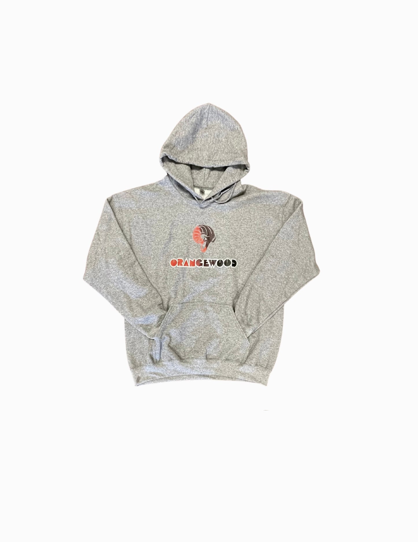 Grey and Red Ram Head Hoodie