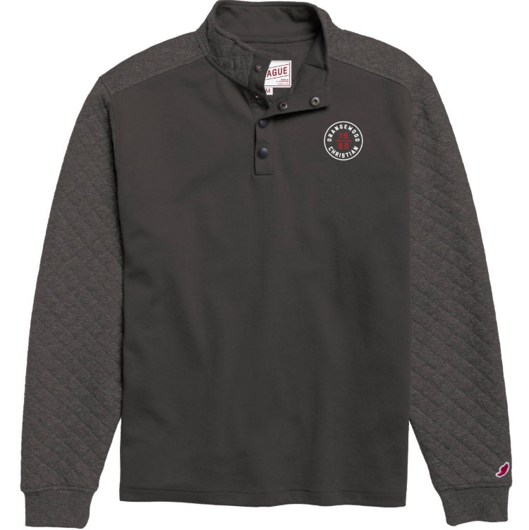Quilted Button Neck Orangewood Crew