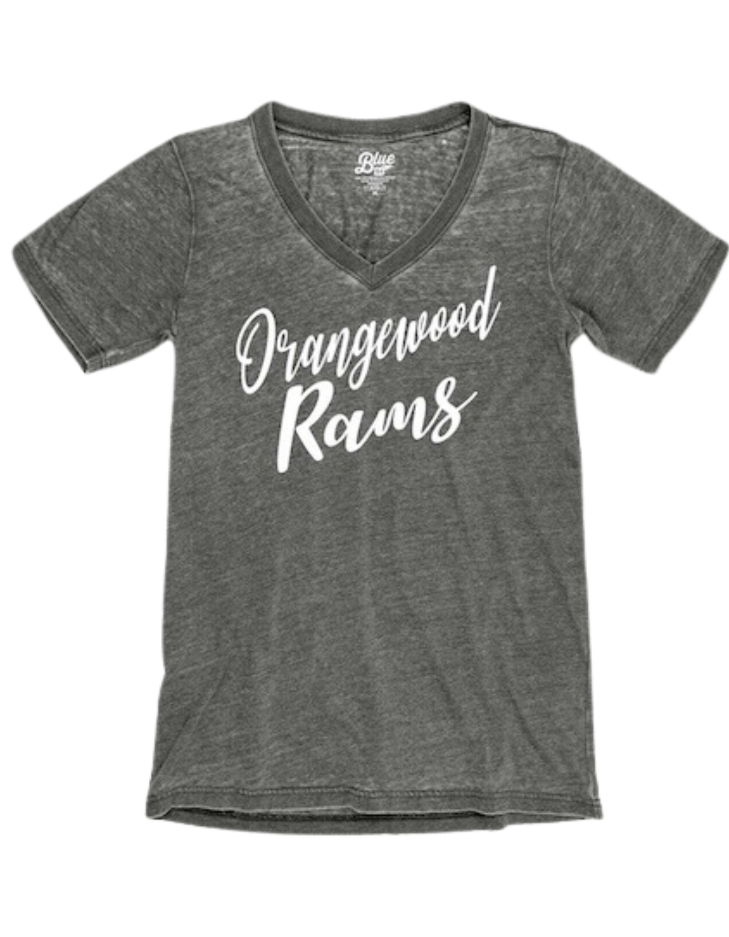 Grey V-neck Rams T-shirt