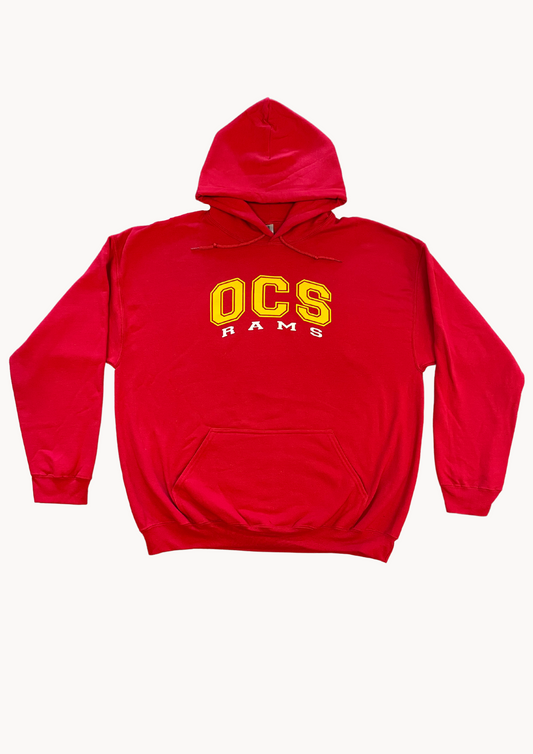 Red OCS Rams Hooded Sweatshirt