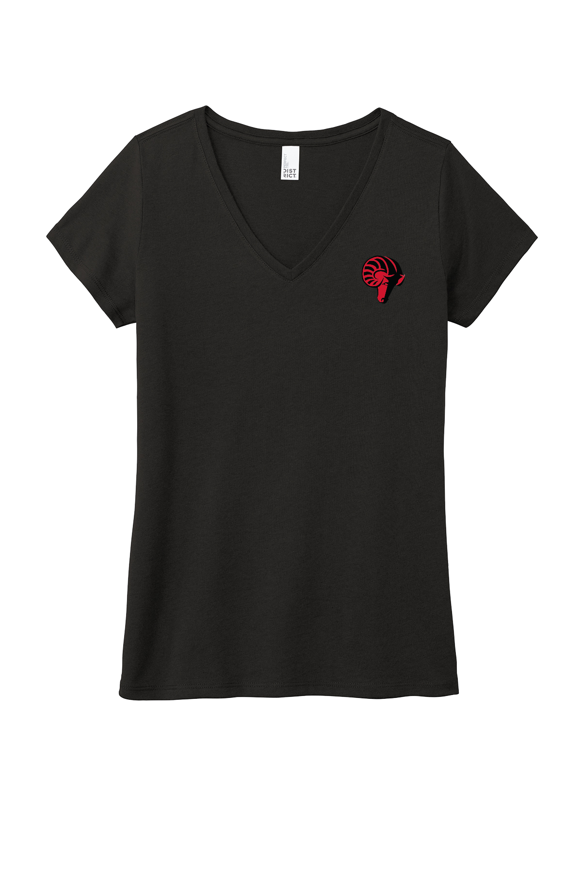 Women's V-neck Short Sleeve Black shirt