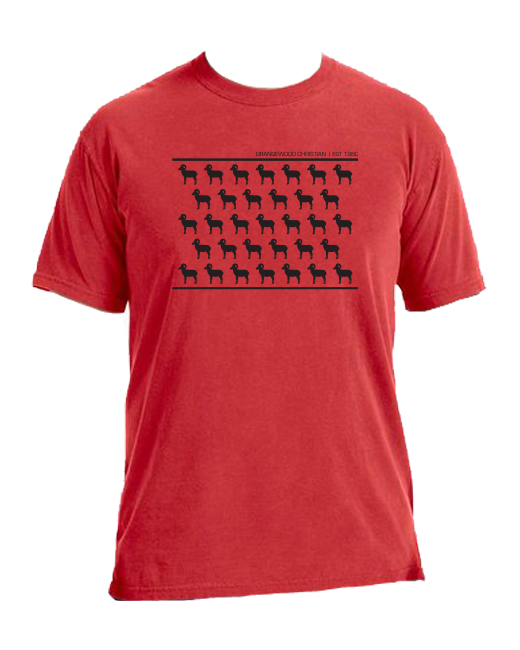 Red Short Sleeve Multiple Rams Shirt