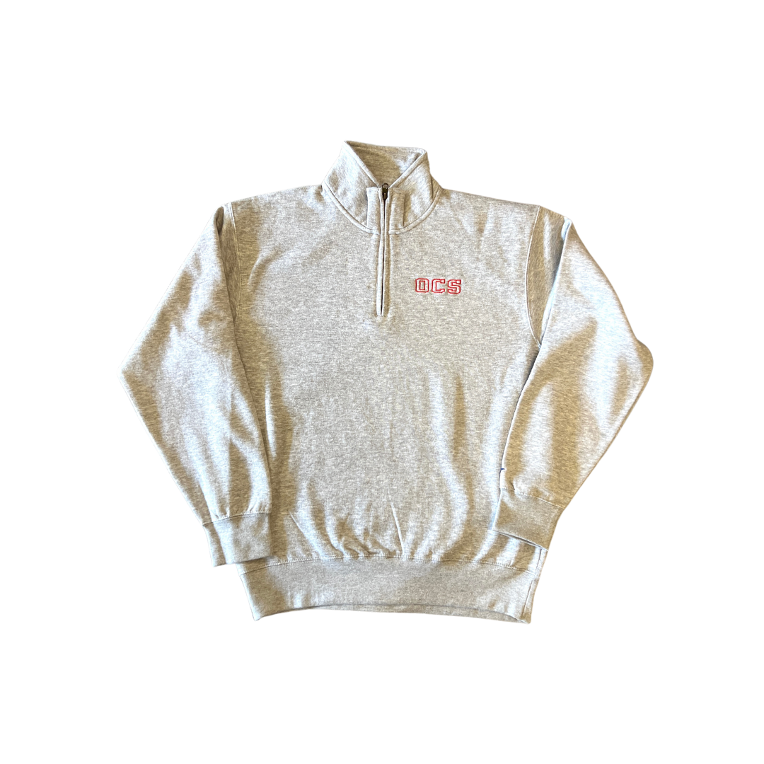 OCS Embroidered Quarter Zip Sweatshirt - Gray