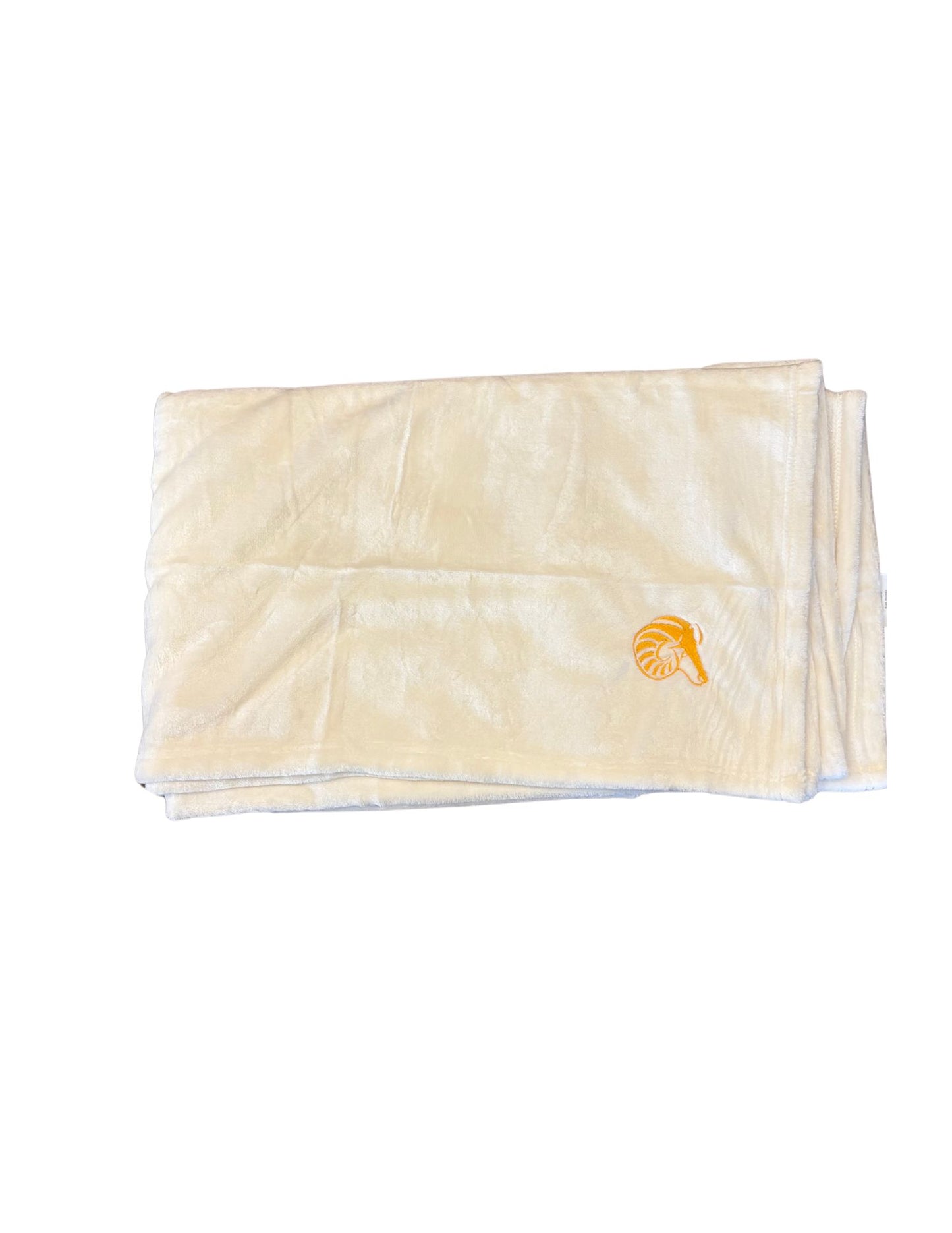 Cream monogrammed Blanket