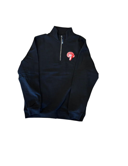 Black Quarter Zip Ram Head