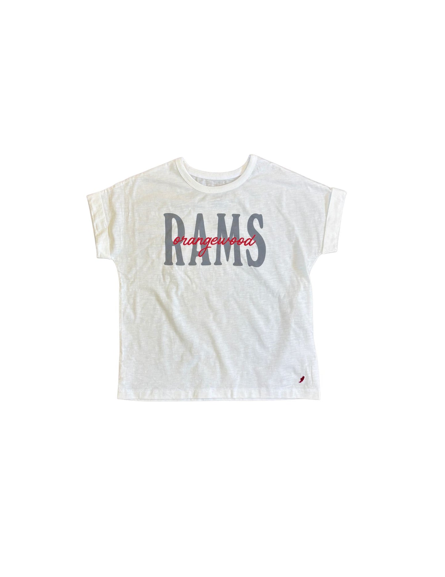 Women's White Orangewood Rams Shirt