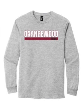 LAST CHANCE- Gray Long Sleeve Rams T-shirt