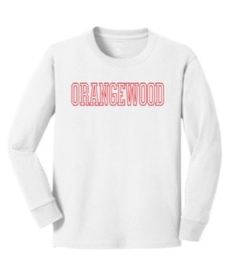 LAST CHANCE- White Long Sleeve Orangewood T-Shirt